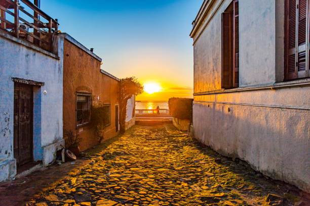 Beautiful setting sun of Colonia del Sacramento